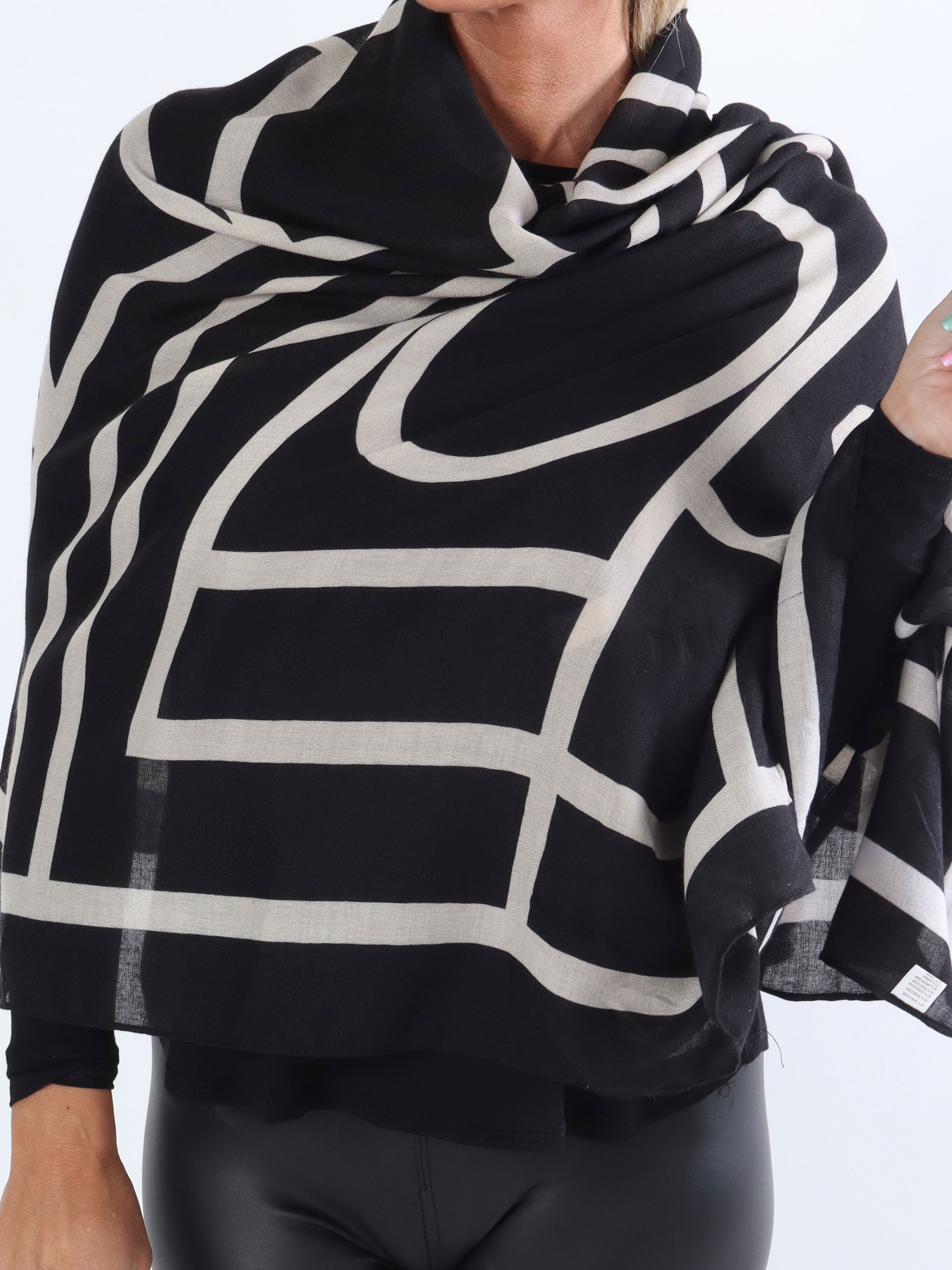 Malia - Stor halsduk med mönster